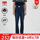 威鵬（weipeng）[純棉輕薄]夏季牛仔褲男透氣合體直筒深色通勤商務(wù)休閑西褲812018 褲長(cháng)103cm 38 碼（腰圍103CM/約3.09尺）