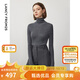 朗姿【王楚然同款】純羊毛高領(lǐng)針織衫秋冬內(nèi)搭打底上衣曠野美拉德 深灰色2 M