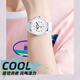史努比手表女款學(xué)生初高中生考試手表女生兒童小學(xué)生可愛(ài)卡通女孩手表 白色