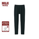 無(wú)印良品 MUJI 男式 柔軟 長(cháng)緊身褲 打底褲 線(xiàn)褲 家居褲 FAD61C2A 黑色 L