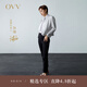 OVV【孫儷同款】2024春夏新款女裝簡(jiǎn)約四面彈休閑直筒褲 黑色（凈色）08 M