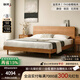 聯(lián)邦（LANDBOND）北歐北美櫻桃木床原木風(fēng)簡(jiǎn)約小戶(hù)型主臥雙人大床1.8x2米全實(shí)木床 【櫻桃木】蘭亭床+A1乳膠床墊 1500*2000mm