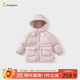 童泰（TONGTAI）寶寶羽絨服冬季衣服兒童中長(cháng)款連帽三防外套鴨絨上衣紫色90cm