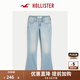 HOLLISTER25秋冬Y2K辣妹修身低腰微喇牛仔褲女裝KI355-5550 淺色 23 160/58A 000標準版