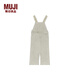 無(wú)印良品（MUJI）大童木棉混燈芯絨連體褲兒童褲子童裝男童女童 CB1MSA4A 象牙色 120cm /53A