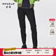幻走（MOVEUP）【商場(chǎng)同款】2023冬季新款丈根織帶設計師牛仔打底褲女 牛仔黑 L