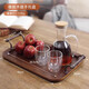 拓進(jìn)德國進(jìn)口品質(zhì)美式復古餐盤(pán)杯子茶盤(pán)歐式家用客廳長(cháng)方形茶杯盤(pán)子高 實(shí)木托盤(pán)[橡膠木實(shí)木+鑄鋁把手]