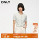 ONLY夏季時(shí)尚字母印花短袖短款開(kāi)衫針織衫女|12423A001 A43 歌謠藍色 S 160/80A