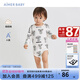 愛(ài)慕嬰幼A類精梳棉包屁衣嬰兒連體衣爬服男女中性長(zhǎng)袖無(wú)腿連體衣寶寶衣服 白底考拉滿印 90cm