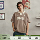 茵寶（Umbro）運動(dòng)polo衫球衣女裝翻領(lǐng)T恤衫復古夏裝寬松男裝短袖上衣 沙礫棕 L