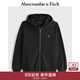 Abercrombie & Fitch經(jīng)典小麋鹿圖案男裝女裝情侶裝25春季連帽衛衣外套122-5251 黑色 M (180/100A)