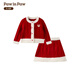 PawinPaw卡通小熊童裝25年冬季新款女寶寶圣誕毛織套裝可愛(ài)精致