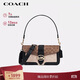 蔻馳（COACH）【品牌直供】GEORGIE女士涂層帆布皮革斜挎手提單肩腋下包