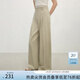 范思藍恩復古通勤寬松闊腿休閑褲女春季2025新款修身顯瘦褲子1250 淺灰綠 M