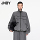 JNBY/江南布衣春秋衛(wèi)衣開衫運(yùn)動(dòng)風(fēng)外套抽繩A型寬松衛(wèi)衣5O9416010 072/中雜灰 S