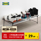 宜家（IKEA）GREJIG格雷伊格鞋架進(jìn)門(mén)口家用小鞋架落地鞋架現代 黑色鞋架+鞋墊
