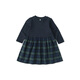 無(wú)印良品（MUJI）嬰童 法蘭絨 長(cháng)袖連衣裙 女童童裝裙子 25年秋季 連身裙 CC27PA5A 深藏青色格紋 100 /56A