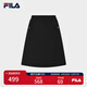 FILA 斐樂(lè )官方女士梭織裙2025秋季新款休閑舒適半身裙及膝裙傘裙 正黑色-BK L 170/70A/L
