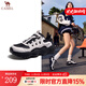 駱駝（CAMEL）王俊凱花生鞋戶外休閑鞋2025春季新款透氣網(wǎng)面情侶時(shí)尚運(yùn)動(dòng)鞋會(huì)員 G25S171012B 黑/白 女款 37