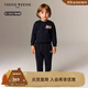 Teenie Weenie Kids小熊童裝25新秋冬男女寶索羅娜加絨衛衣褲套裝 藏青色 100 cm