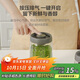 樂(lè )扣樂(lè )扣（LOCK&LOCK）按壓抽氣玻璃密封罐雜糧茶葉廚房干貨儲物罐奶粉罐1.8L灰色