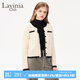 Lavinia Club拉維妮婭撞色外套女2025春新款時尚通勤圓領(lǐng)小香風(fēng)落肩針織開衫女 白色 M 165/88A