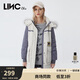 金羽杰冬季新潮羽絨派克服女中長(cháng)款大毛領(lǐng)連帽拼接羽絨服女士Y21806161