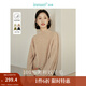 茵曼（INMAN）100%美利奴羊毛衫2025春秋女裝新款慵懶風(fēng)半高領(lǐng)打底針織毛衣上 卡其色-18448982 M