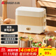 志高（CHIGO）電熱飯盒加熱飯盒 2L可插電上班族加熱便攜式保溫便當盒熱飯神器 【配4個(gè)304鋼碗】QF-FH05雙層
