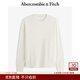 Abercrombie & Fitch男裝25春季美式復(fù)古舒適百搭寬松華夫格圓領(lǐng)長袖T恤124-4532 象牙白 S (175/92A)