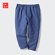 優(yōu)衣庫嬰幼兒寶寶休閑褲/褲子25秋冬新款479660 66 藍色 90