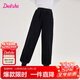 笛莎（DEESHA）童裝女童加絨褲子2025秋冬款女孩保暖甜美基礎百搭休閑束腳褲