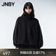 JNBY/江南布衣秋冬衛衣翻領(lǐng)開(kāi)衫加絨破洞衣復古外套上衣5N9412450 001/本黑 XS