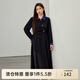 纖莉秀【設(shè)計感撞色知性氣質(zhì)收腰顯瘦連衣裙】大碼女裝胖mm秋新款0702 黑色 4XL