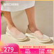 斯凱奇（Skechers）女鞋秋季淺口單鞋舒適平底一腳蹬懶人鞋輕便休閑鞋104199