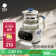 babycare恒溫水壺智能沖泡奶家用寶寶調奶器玻璃熱燒水壺 1.3L 辛德白