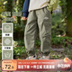 左西男童工裝褲兒童褲子春秋款2025新款日系戶(hù)外運動(dòng)束腳褲 綠色 130
