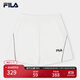 FILA 斐樂(lè )官方女士梭織短褲2025夏季新款時(shí)尚休閑寬松防曬三分褲 云菇白-WT L 170/70A/L