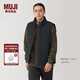 無(wú)印良品（MUJI）男式 不易沾水 背心 馬甲 馬夾 男女通用 坎肩休閑 AG003A4A 黑色 S (165/84A)