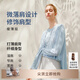 麥檬MM夏日輕盈罩衫/呼吸感空氣衫正肩上衣T恤25夏新品5G5902151X 淺藍 S