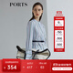 PORTS寶姿商場(chǎng)同款新品女裝簡(jiǎn)約百搭條紋開(kāi)叉襯衫LL8B057KFD079 白色條紋 M (6)