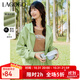 LAGOGO短款綠色清新拉鏈外套女拉谷谷女春秋款休閑彈力活力衛衣 淺綠色(L8) M