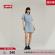 Levi's李維斯女士美式短款時(shí)尚潮流收腰顯瘦藍(lán)色ins風(fēng)牛仔連衣裙 淺藍(lán)色 S