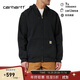 Carhartt卡哈特男士禮物基礎款休閑運動(dòng)拉鏈衛衣 K122-BLK-2XL 黑色
