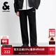 杰克·瓊斯（JACK&JONES）男裝25年新款秋冬季加絨褲子男直筒衛褲運動(dòng)休閑純色保暖品質(zhì)長(cháng)褲 E43純黑色 31 175