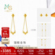 周生生貓眼金珠黃金耳環(huán) 一款多戴圓珠時(shí)尚耳飾 94604E計價(jià) 3.2克