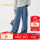 巴拉巴拉童裝女童褲子兒童牛仔褲2025款春愛(ài)心口袋長(cháng)褲直筒褲208125108003