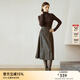 顏域時(shí)尚pu皮半身裙女2025新款冬裝復(fù)古氣質(zhì)高級(jí)感A字高腰裙子女 咖啡色 XL/42