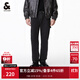 杰克·瓊斯（JACK&JONES）衣服男裝衛褲男直筒工裝褲純棉休閑運動(dòng)褲寬松百搭男褲潮流褲子 黑色E41 常規 S （170)