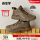 百思圖冬季新款商場(chǎng)同款戶(hù)外運動(dòng)工裝靴登山靴厚底男低靴8M515DD4 卡其色絨里 42